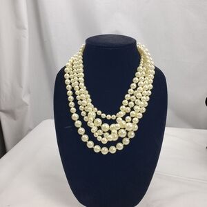 J. Crew Multi Strand Pearl Necklace